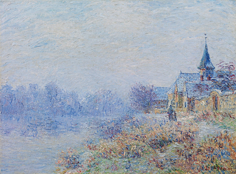 Pueblo junto al río (Porte-Joie) - Gustave Loiseau