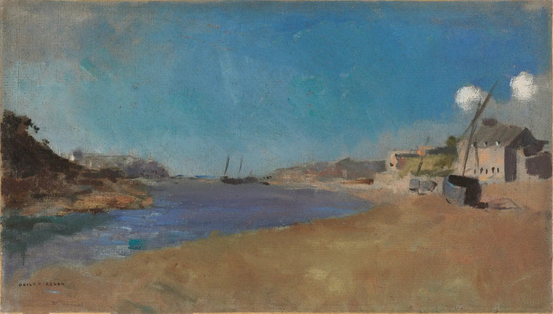 Pueblo de pescadores, Bretaña - Odilon Redon