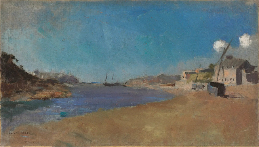 Pueblo de pescadores, Bretaña - Odilon Redon