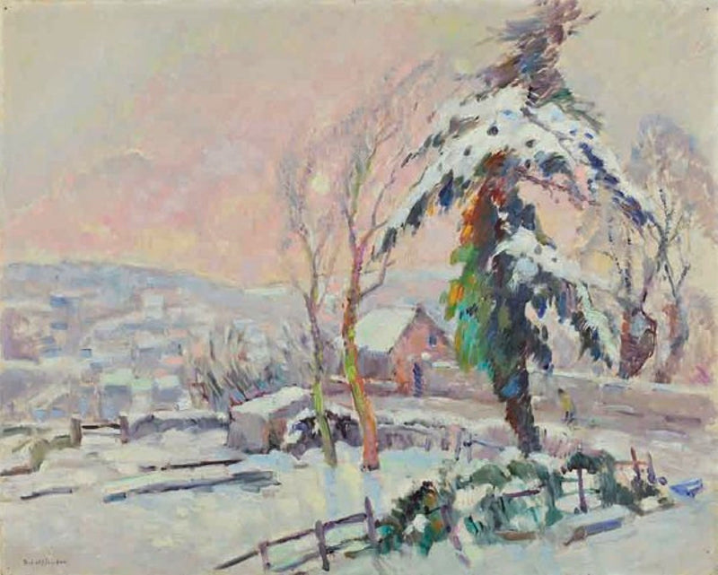Pueblo nevado - Robert Antoine Pinchon