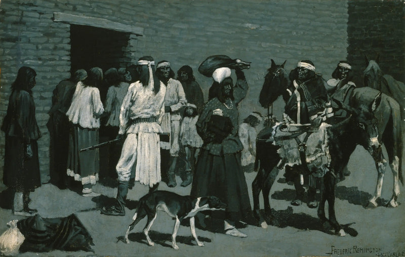 Pueblo Indio de la Aldea - Frederic Remington