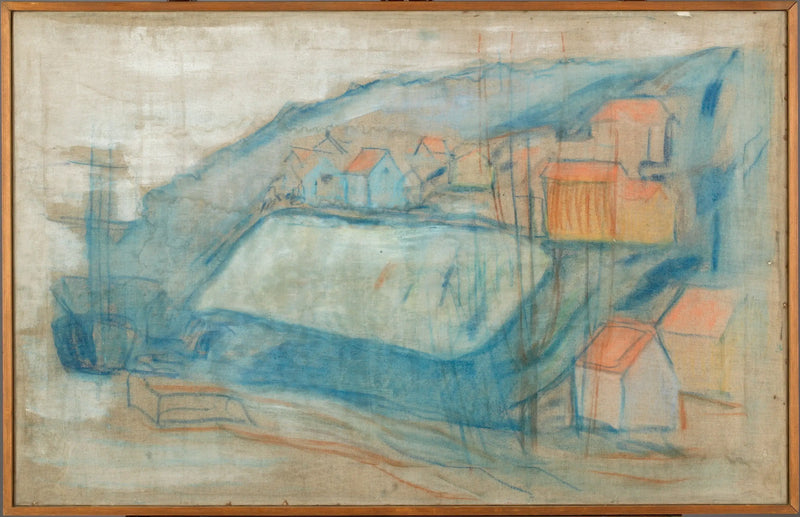 Pueblo cerca del mar - Edvard Munch