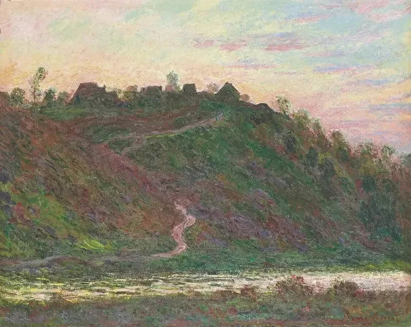 El pueblo de La Roche-Blond, efecto nocturno W1238 - Claude Monet