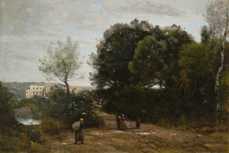 Ville-d'Avray : Camino junto al estanque - Jean-Baptiste Camille Corot