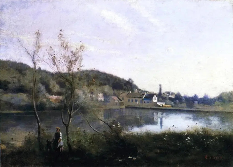 Ville-d'Avray, el gran estanque y sus villas - Jean-Baptiste Camille Corot