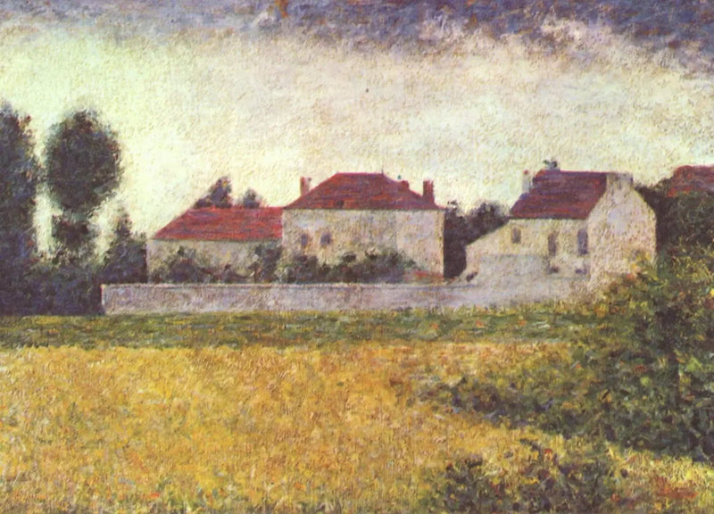 Ciudad de Avray, casas blancas - Georges Seurat