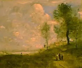 Ciudad de Ville d'Avray (Paisaje y figuras) - Jean-Baptiste Camille Corot