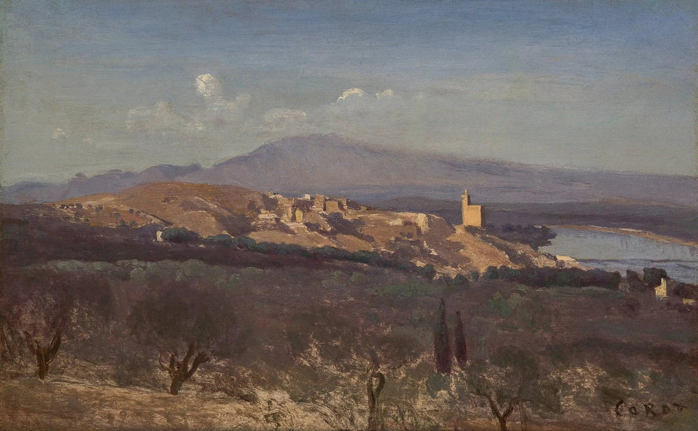 Villeneuve-lès-Avignon - Jean-Baptiste Camille Corot image 1 tableau peint à l’huile sur toile