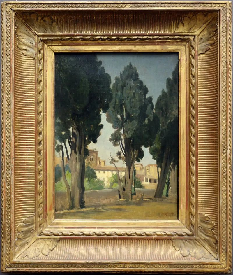 Villeneuve-les-Avignon. Terraza del jardín del hospicio - Jean-Baptiste Camille Corot