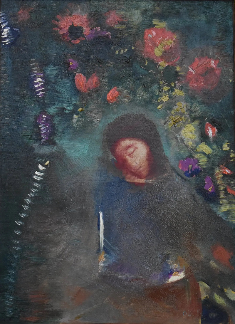 Rostro y flores - Odilon Redon
