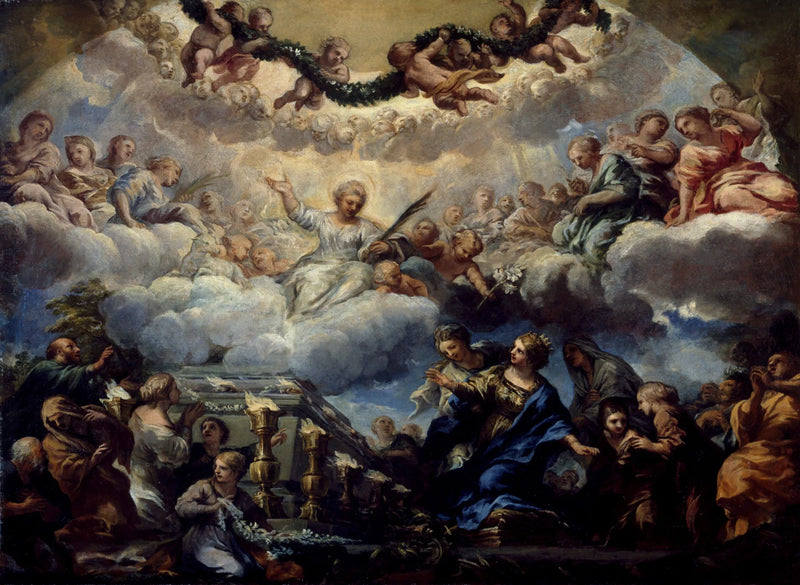 Visión de Santa Constantia frente a la tumba de las santas Agnès y Émérentienne - Pietro da Cortona