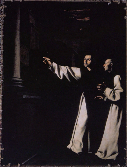 Visión premonitoria del hermano Pedro de Salamanca - Francisco de Zurbarán