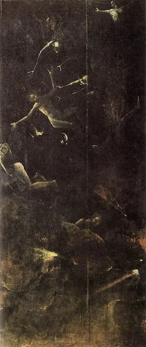 Visiones del más allá: la caída de los condenados en el infierno - Hieronymus Bosch