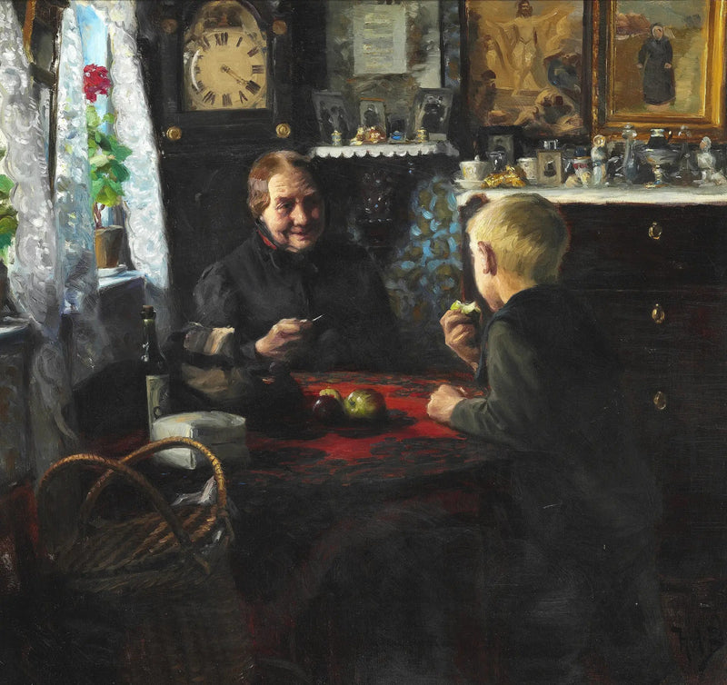 Visita a la abuela - H. A. Brendekilde