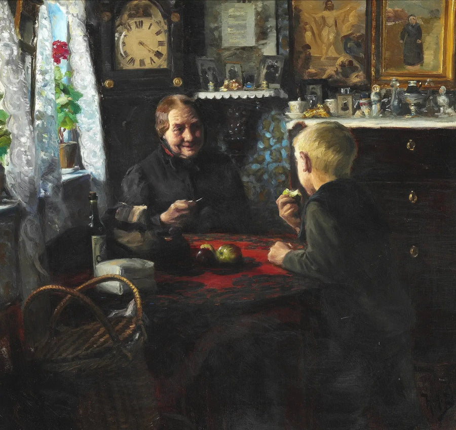 Visita a la abuela - H. A. Brendekilde