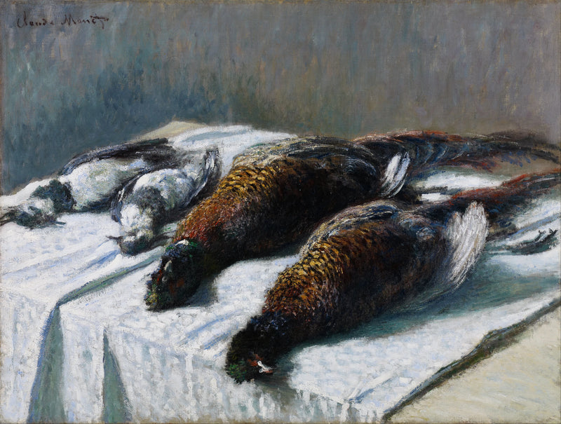 Naturaleza muerta con faisanes y chorlitos W550 - Claude Monet