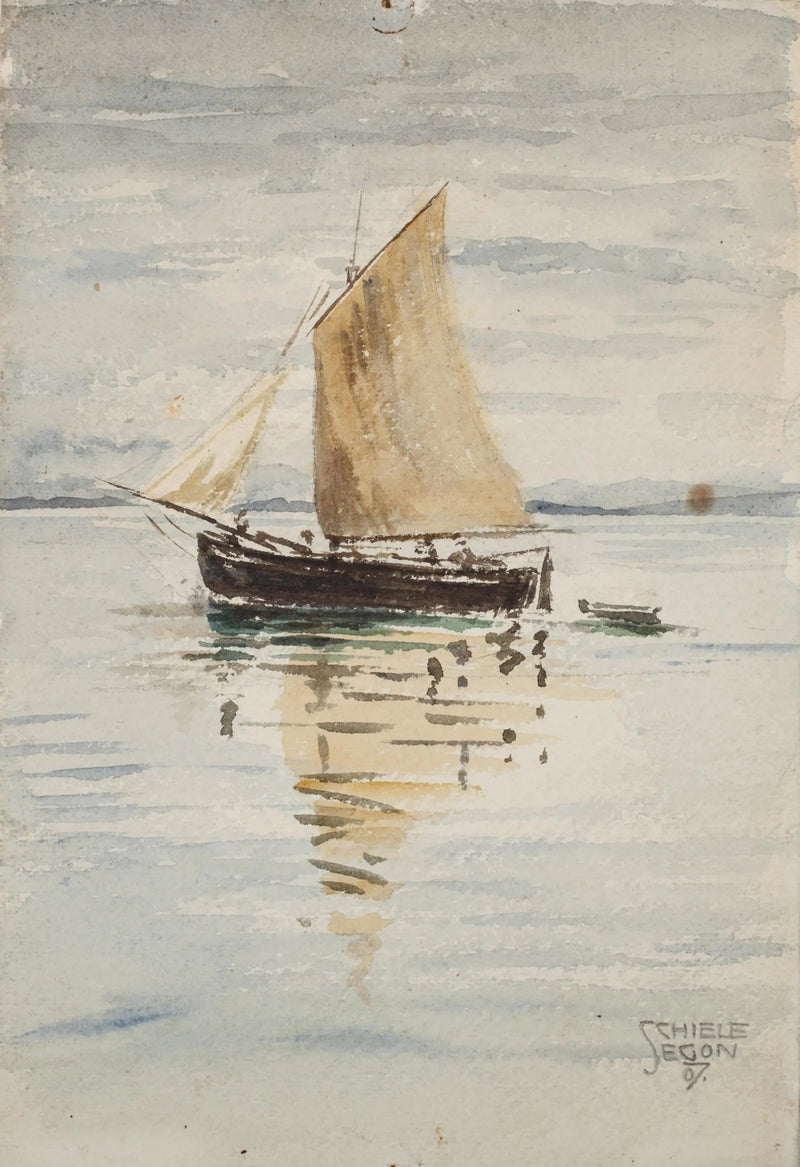 Velero con reflejos - Egon Schiele