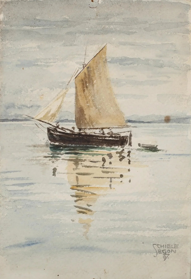 Velero con reflejos - Egon Schiele