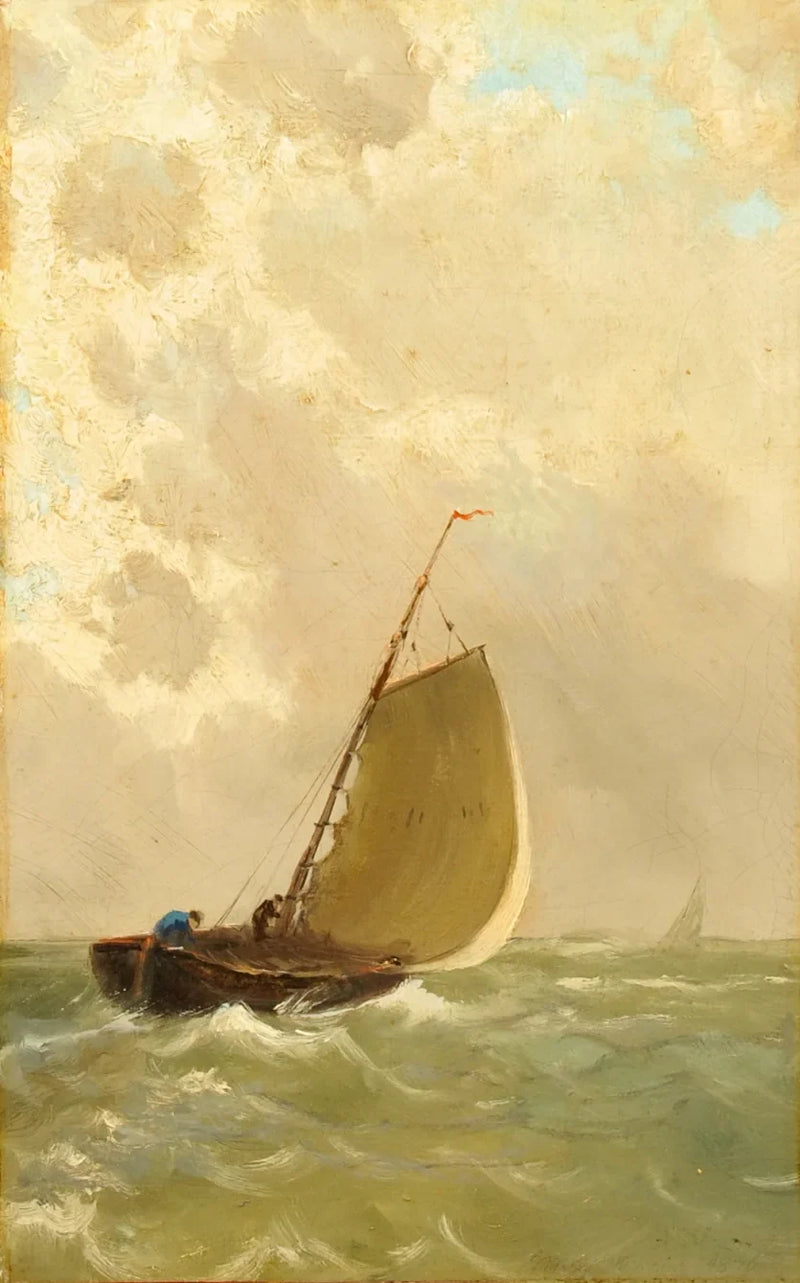 Navegando en mares agitados. - Michael Peter Ancher