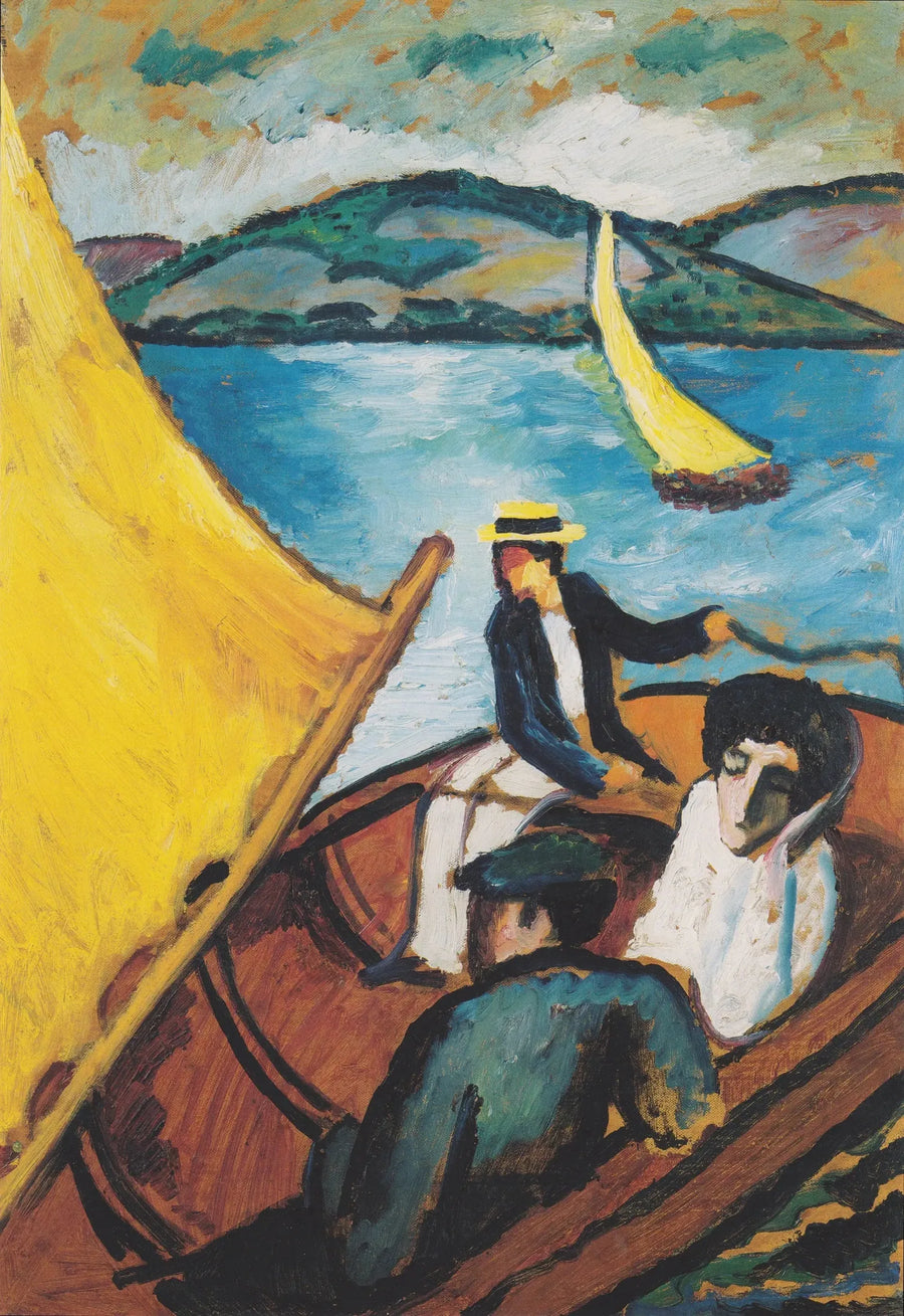 Velero en el Tegernsee - August Macke