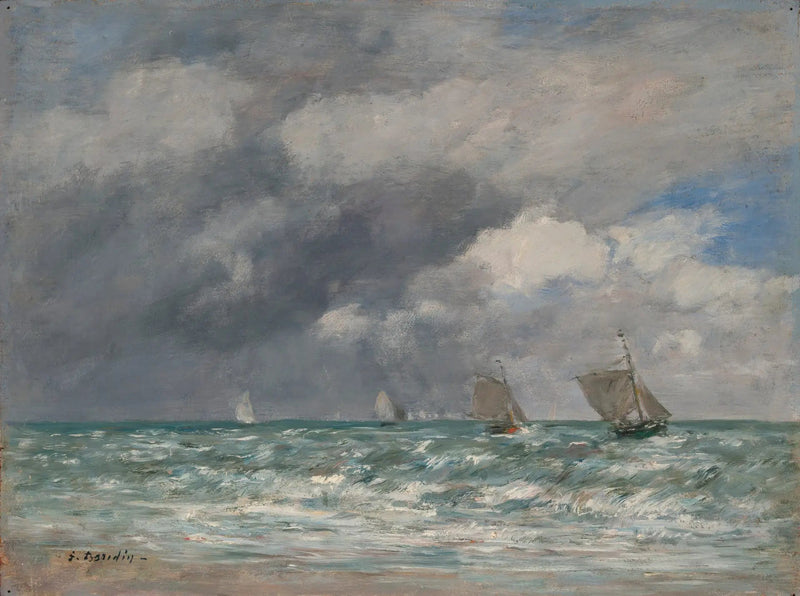 Veleros frente a Trouville - Eugène Boudin