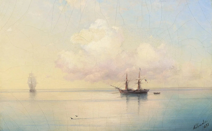 Velas en tiempo calmado. - Ivan Aïvazovski