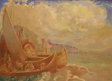 Veleros (Paisaje alegórico) - Odilon Redon