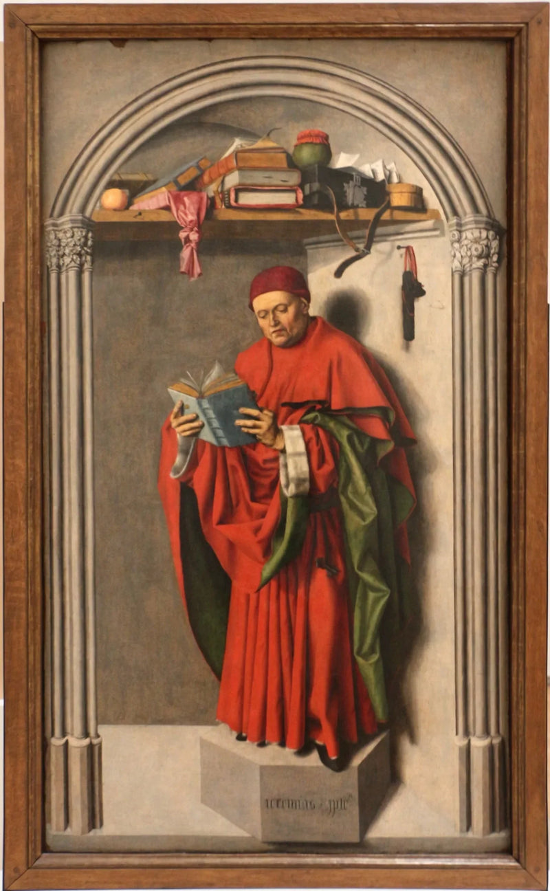 Panel derecho del tríptico de la Iglesia de San Salvador en Aix-en-Provence, anverso: el profeta Jeremías - Bartolomé de Eyck