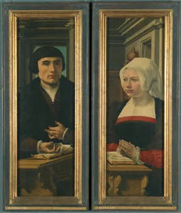 Perspectivas laterales del Tríptico de Norfolk: retratos de los donantes - Jan Gossaert