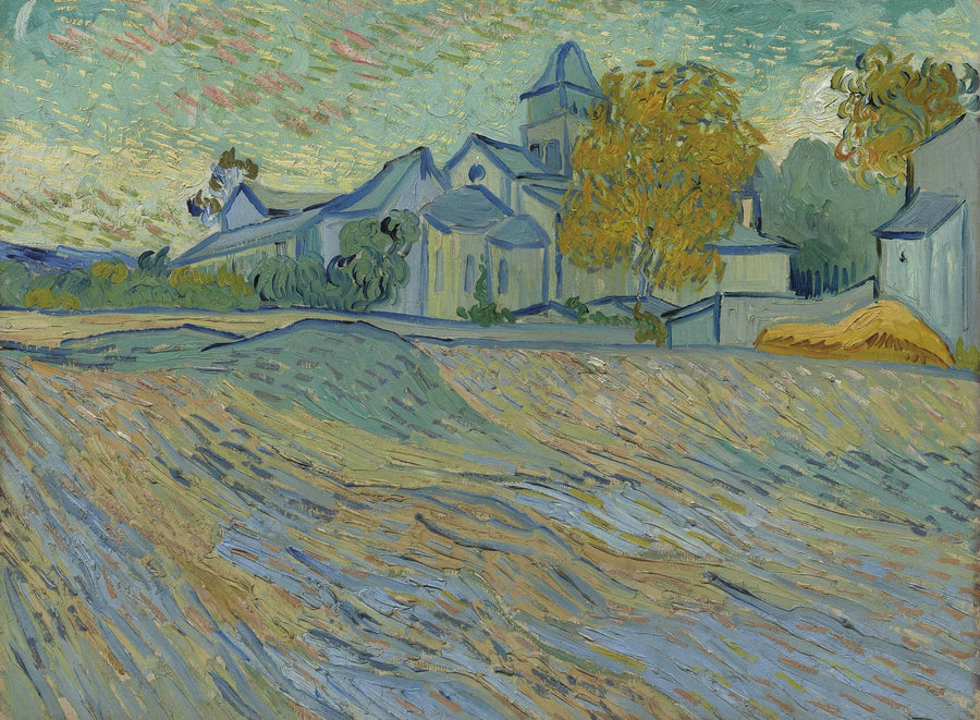 Vista del asilo y de la Capilla de Saint-Rémy - Vincent van Gogh