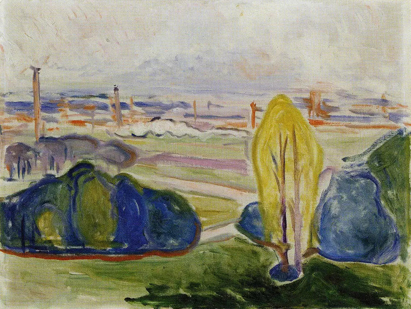 Vista más allá de Chemnitzal - Edvard Munch