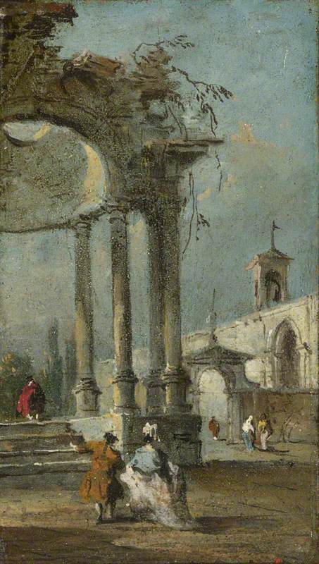 Vista Caprice con ruinas - Francesco Guardi