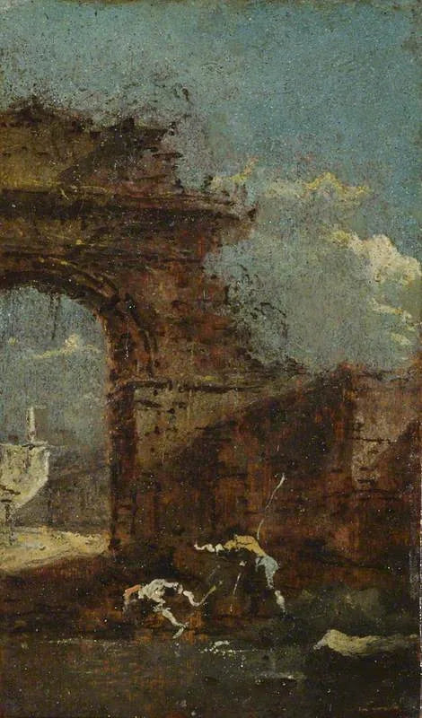 Vista Caprice con ruinas - Francesco Guardi