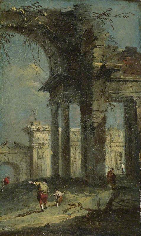 Vista Caprice con ruinas - Francesco Guardi