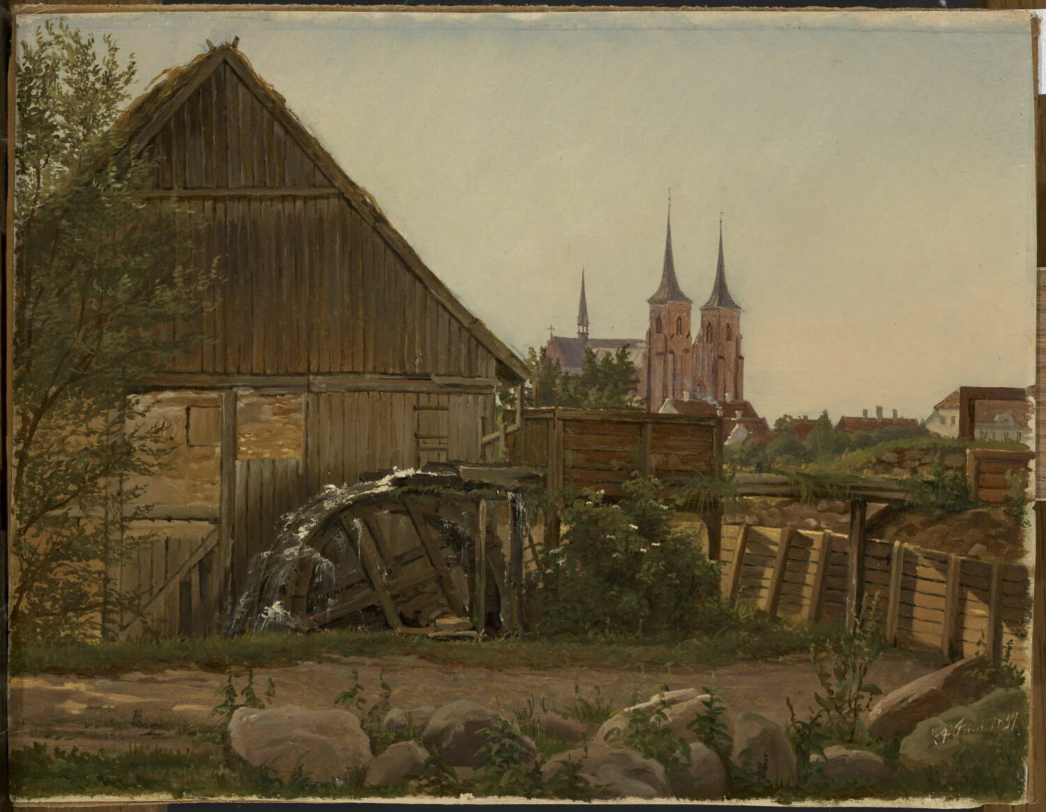 Vue de la cathédrale de Roskilde - Andreas Thomas Juuel