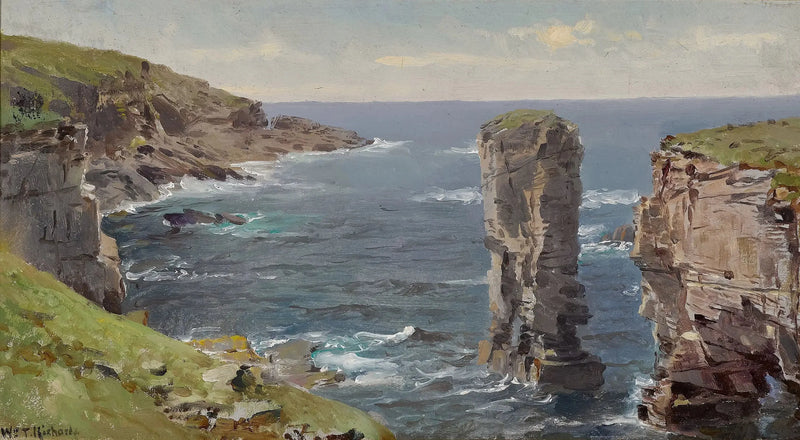 Vista costera británica (costa de Cornualles) - William Trost Richards