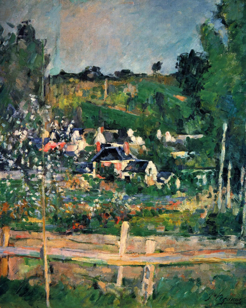 Vista de Auvers-sur-Oise – La Barrera - Paul Cézanne