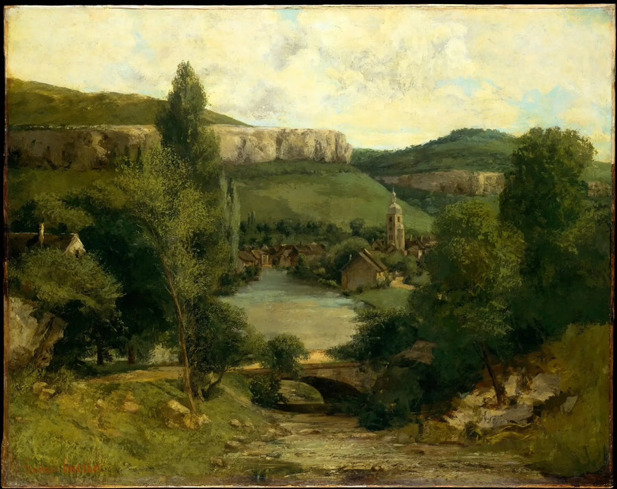 Vista de Ornans (El puente sobre el arroyo de Bonneille) - Gustave Courbet