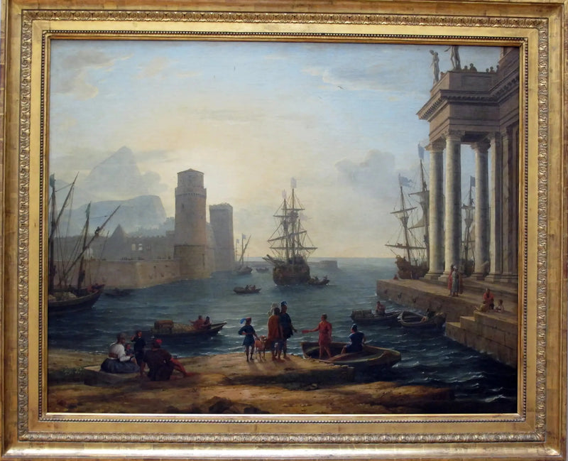 Vista de un puerto marítimo, efecto de niebla - Claude Lorrain