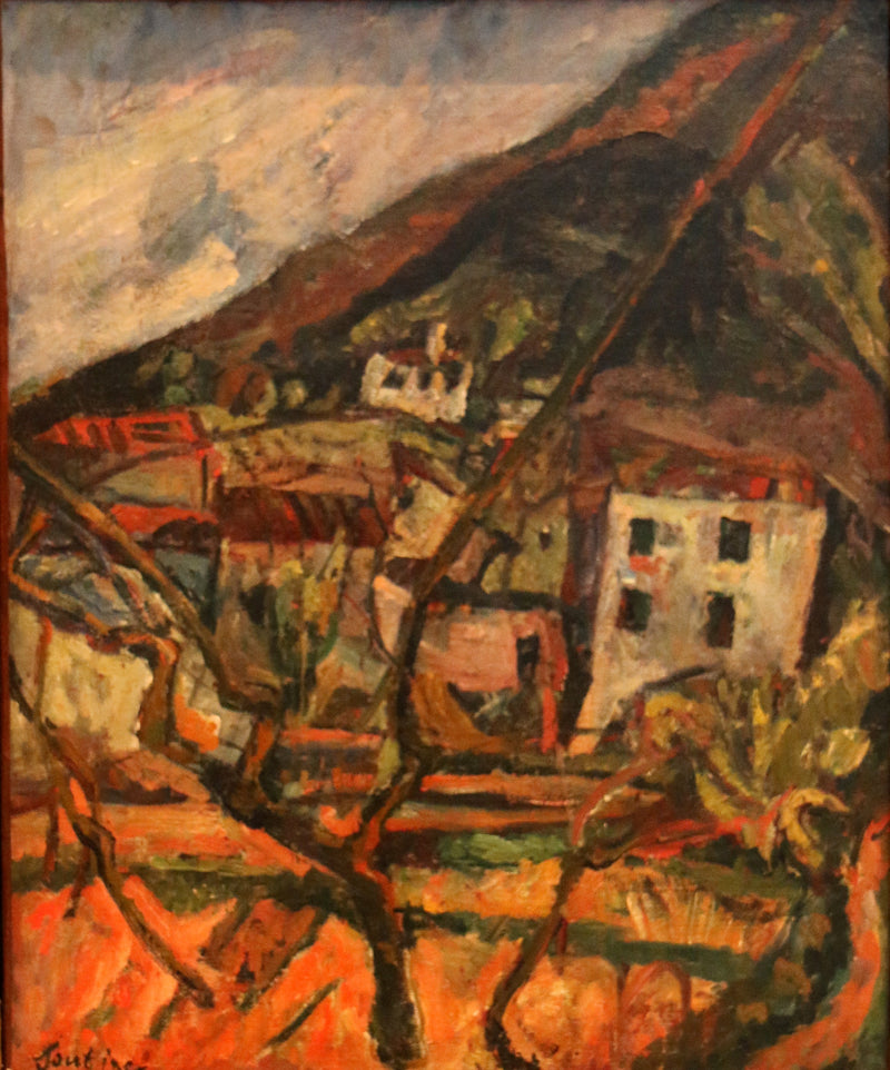 Vista de un pueblo, Céret en Roussillon - Chaim Soutine