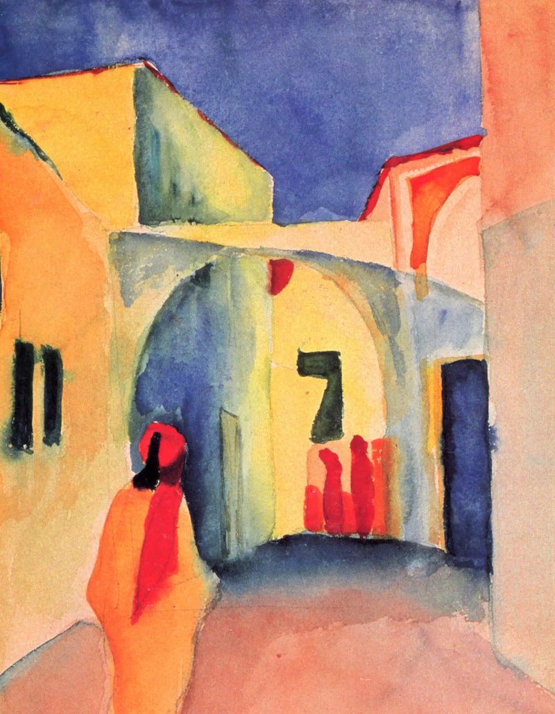 Vista en un callejón - August Macke
