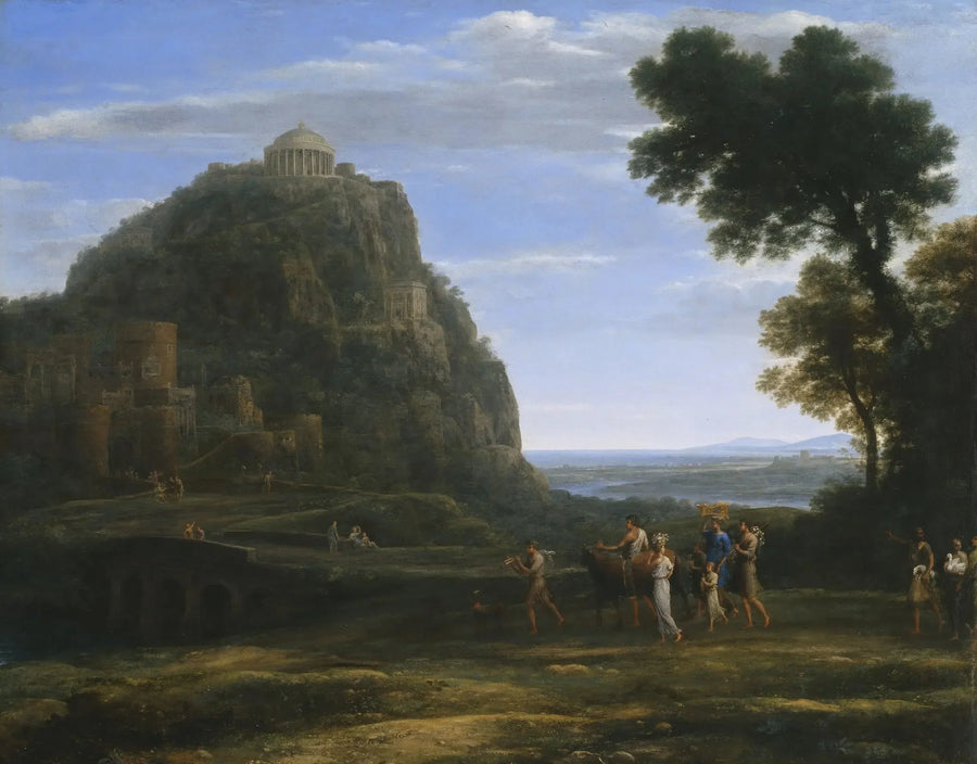 Vista de Délphi con una procesión - Claude Lorrain