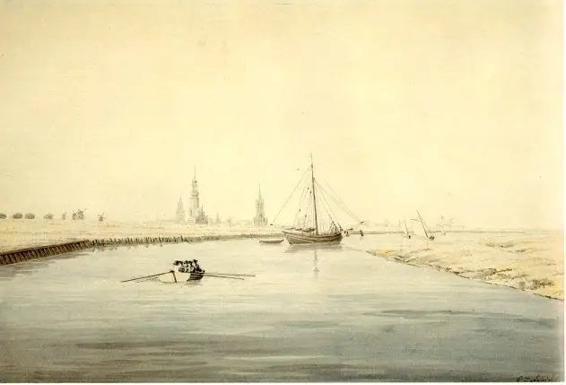 Vista de Greifswald desde el Este - Caspar David Friedrich