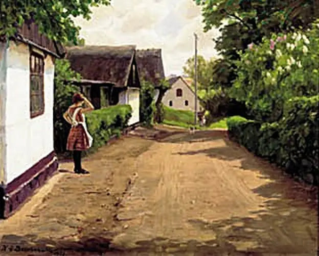 Vista de Gundsømagle en un día de verano. - H. A. Brendekilde