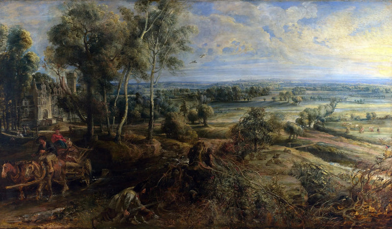 Vista de Het Steen en la madrugada - Peter Paul Rubens