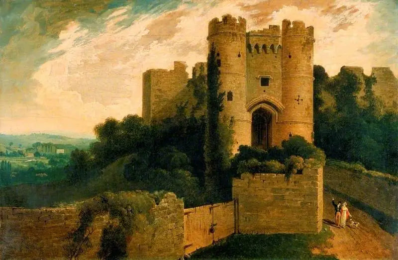 Vista de la entrada del castillo de Carisbrooke, Isla de Wight - John Martin