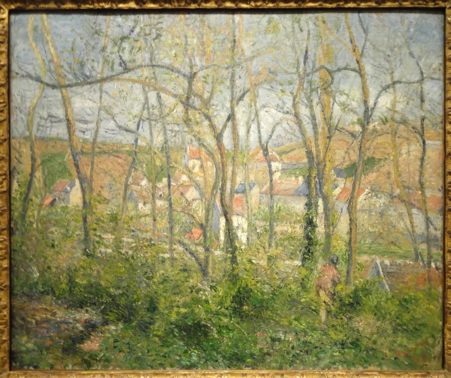 Vista del Hermitage a través de los árboles, Pontoise - Camille Pissarro