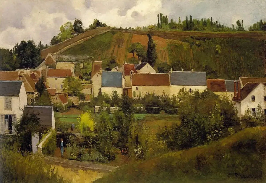 Vista de L'Hermitage, Costa de los Gratte-Coqs, Pontoise - Camille Pissarro