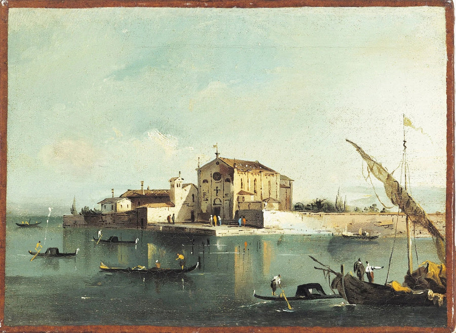 Vista de la isla de San Cristoforo di Murano - Francesco Guardi