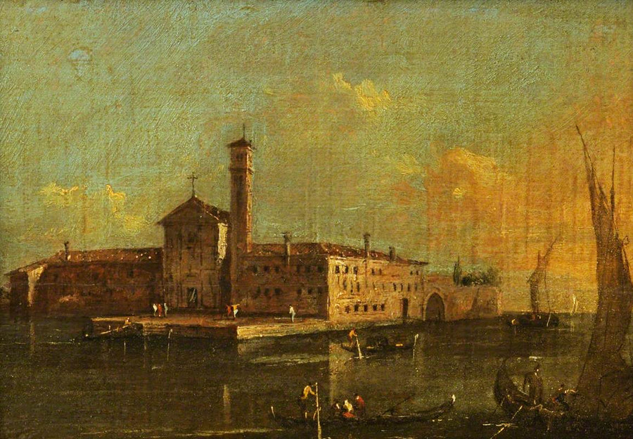 Vista de la isla de San Lázaro, Venecia - Francesco Guardi